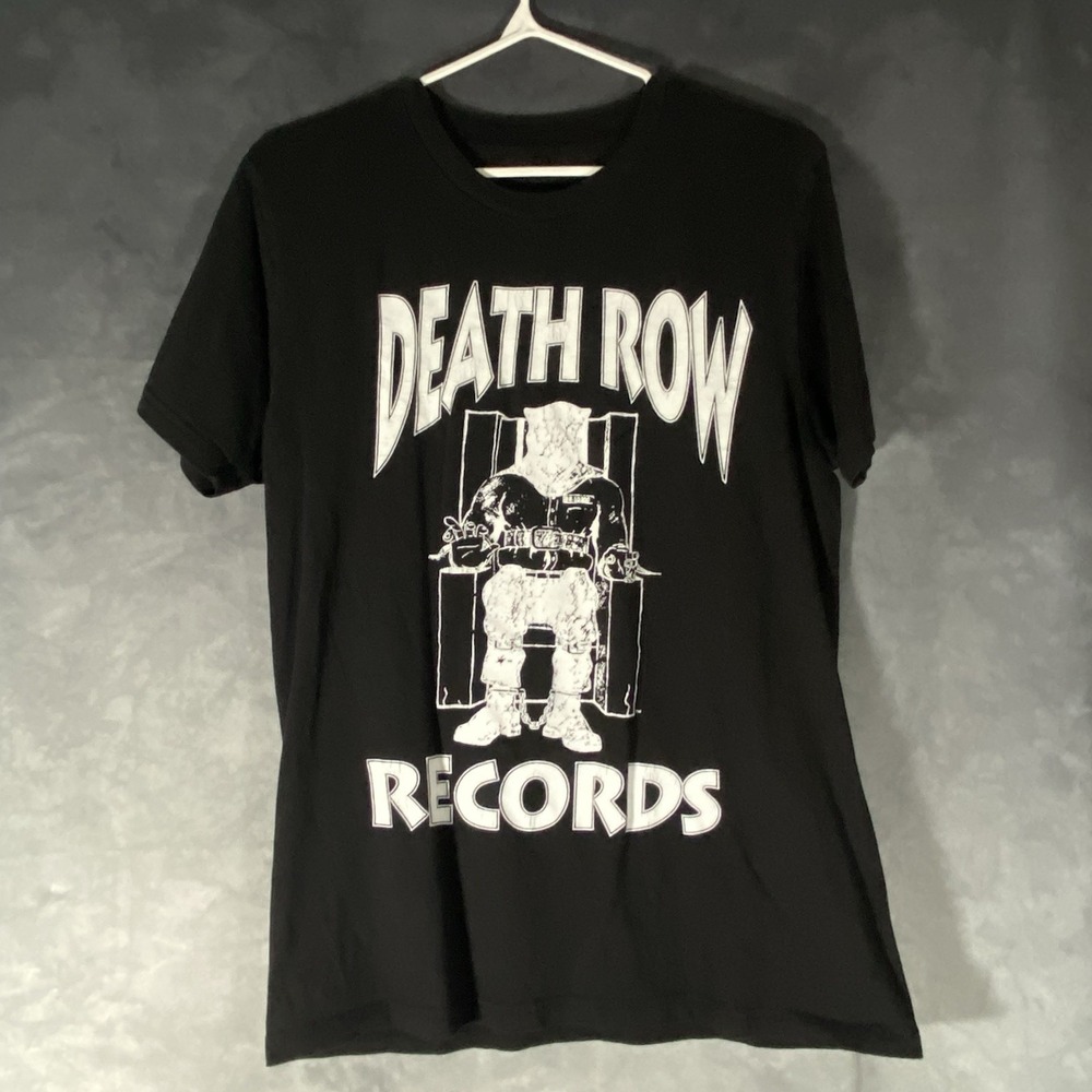 Death Row Records Short‎ Sleeve Black T-Shirt Size M Graphic Print